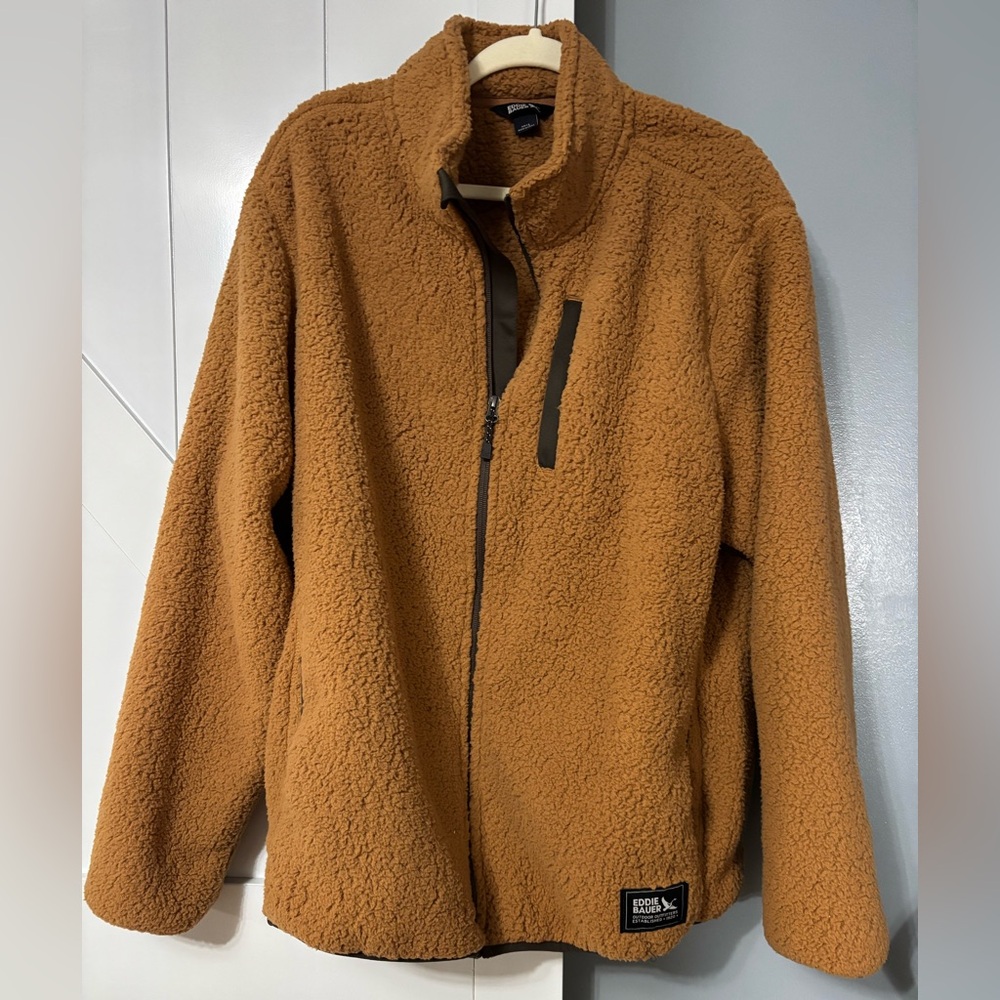 Eddie Bauer Tan Fleece Jacket
